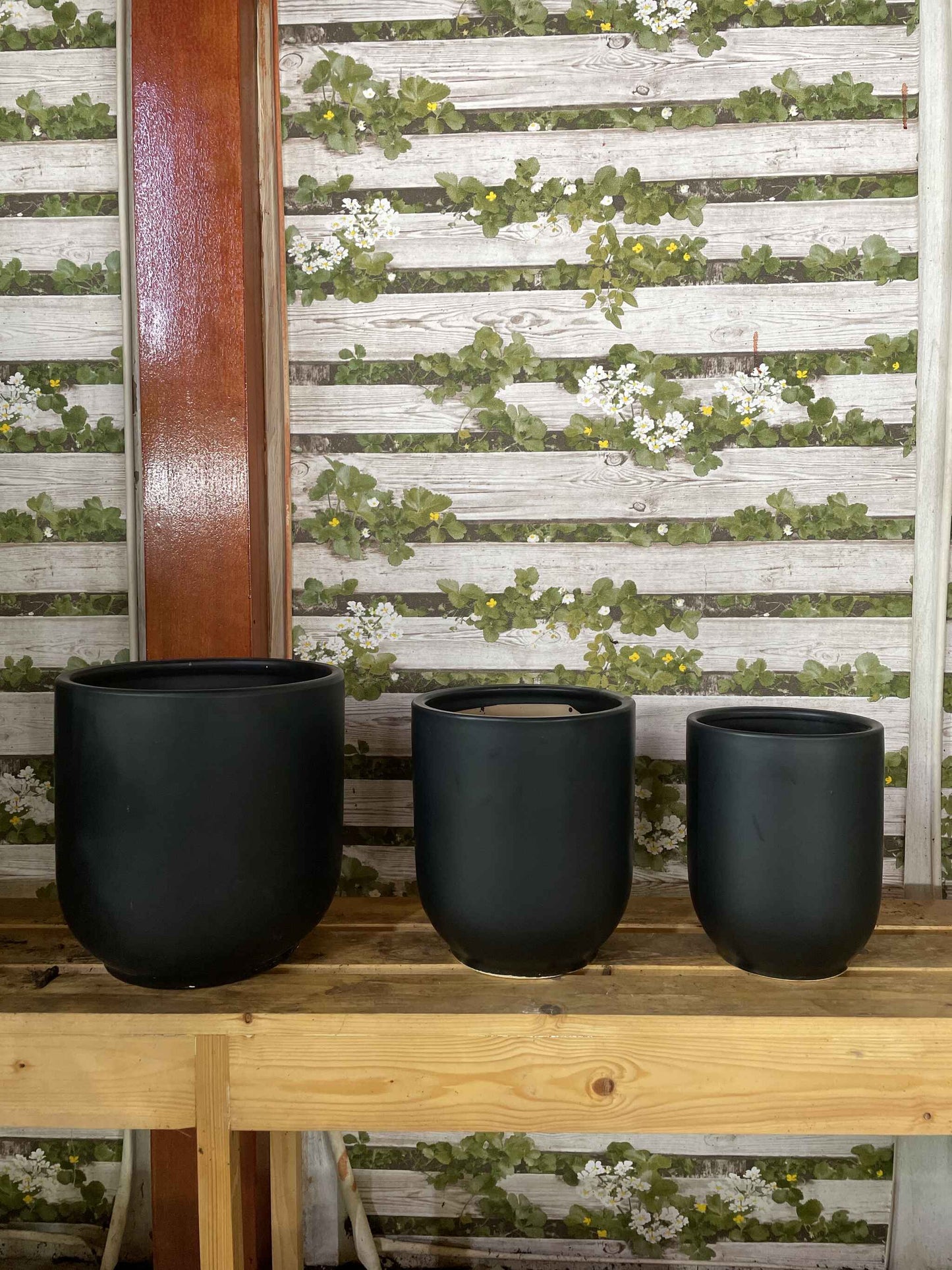 Black Ceramic Pots Set