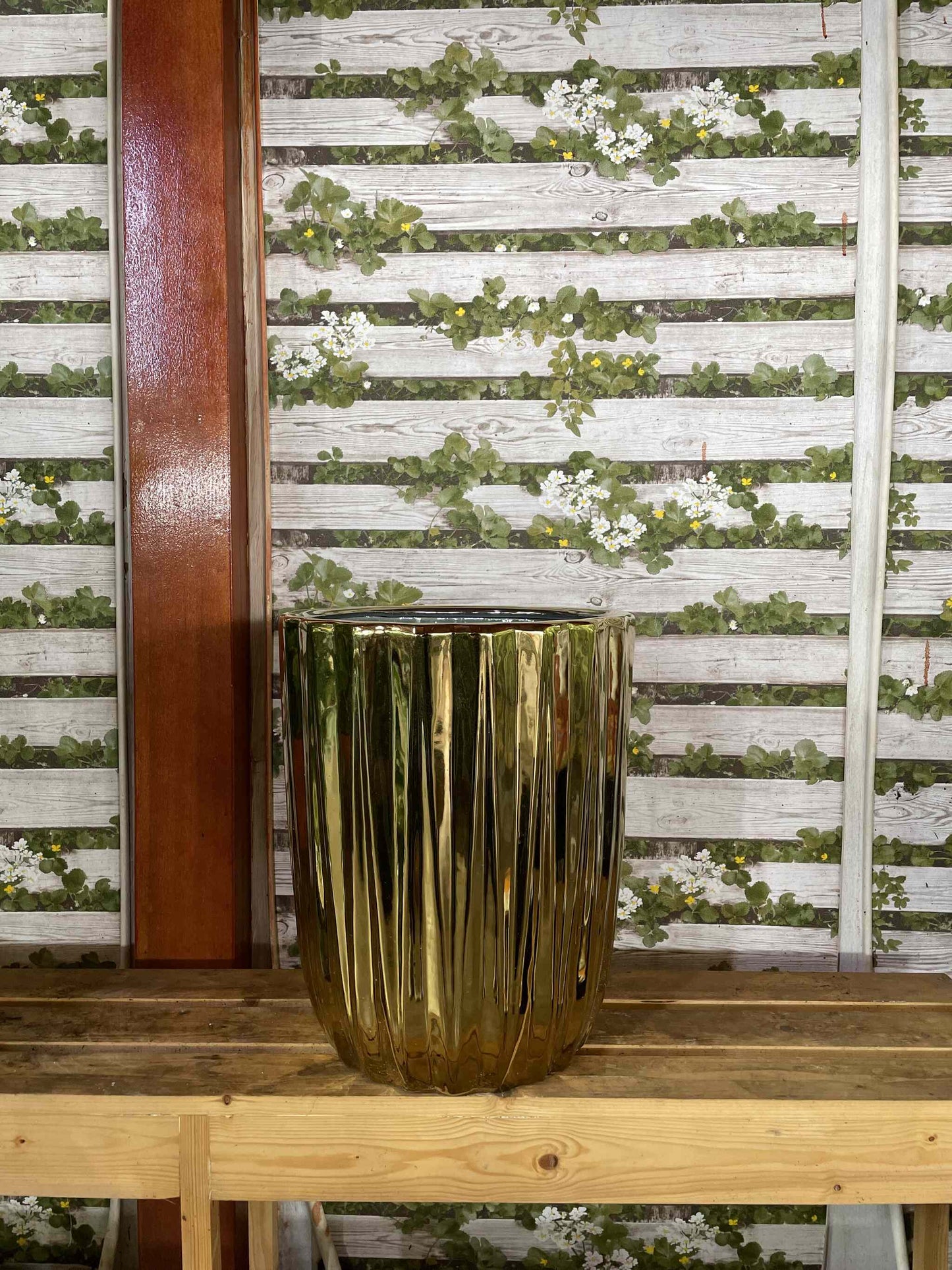 Golden Large Ceramic Pot