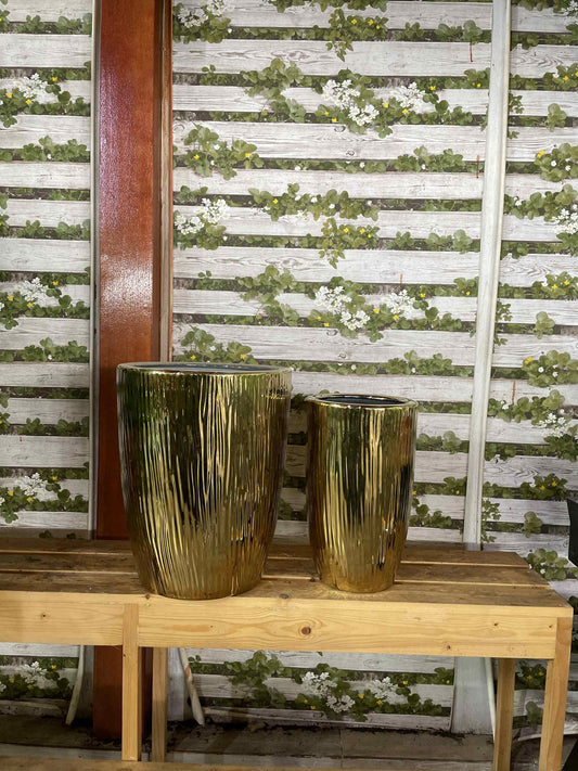 Golden Ceramic Pot Set