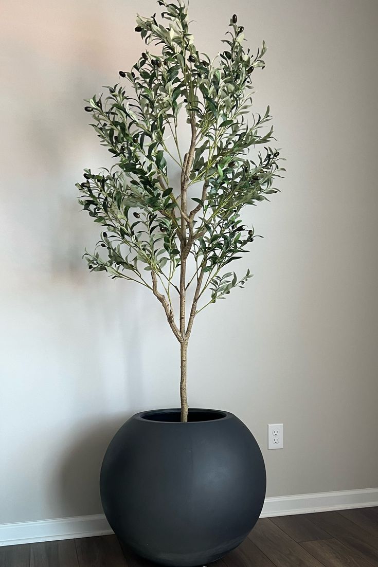 Artificial Olive Tree - Fiber Round Pot