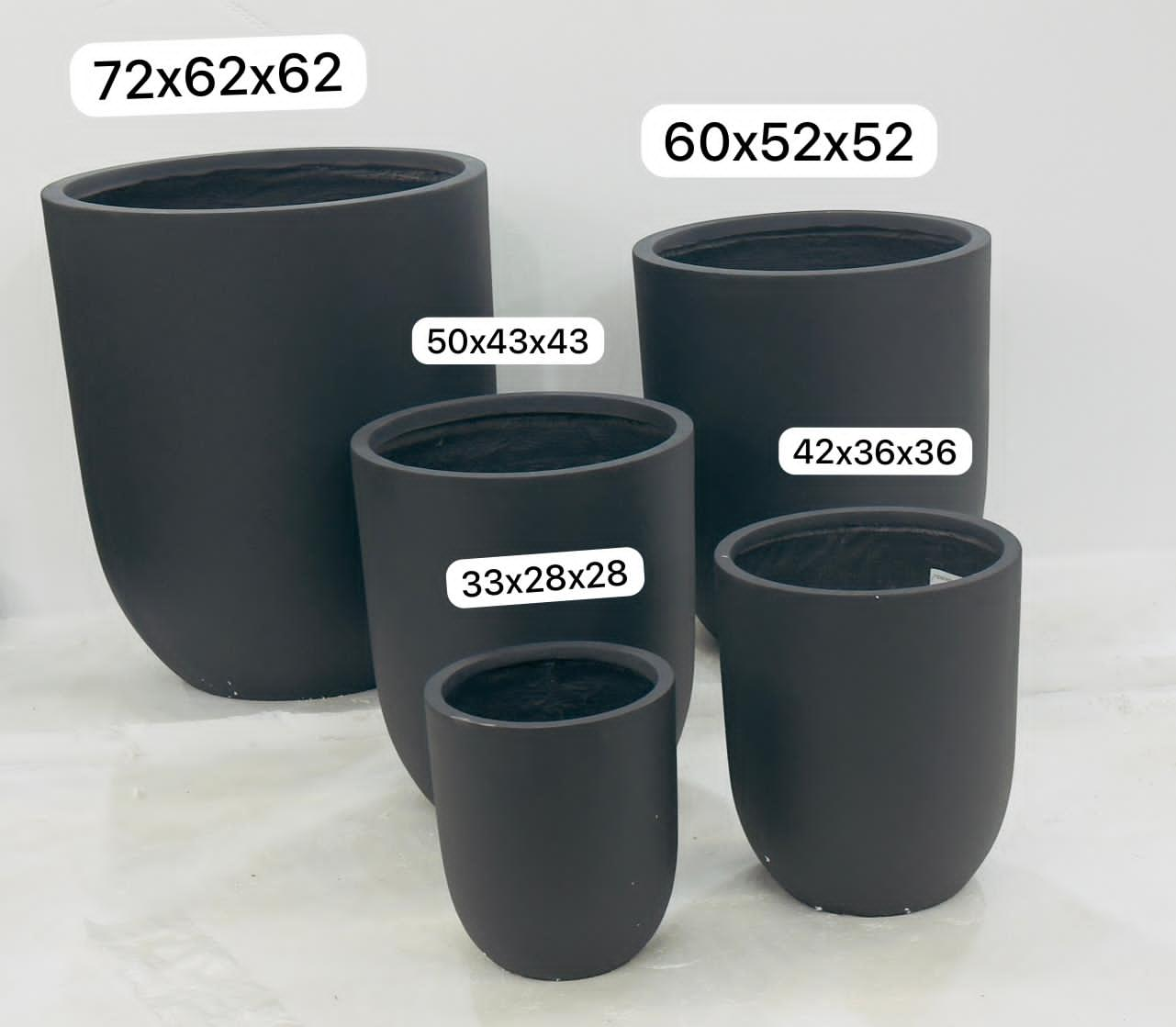 Round Tall Fiber Pot