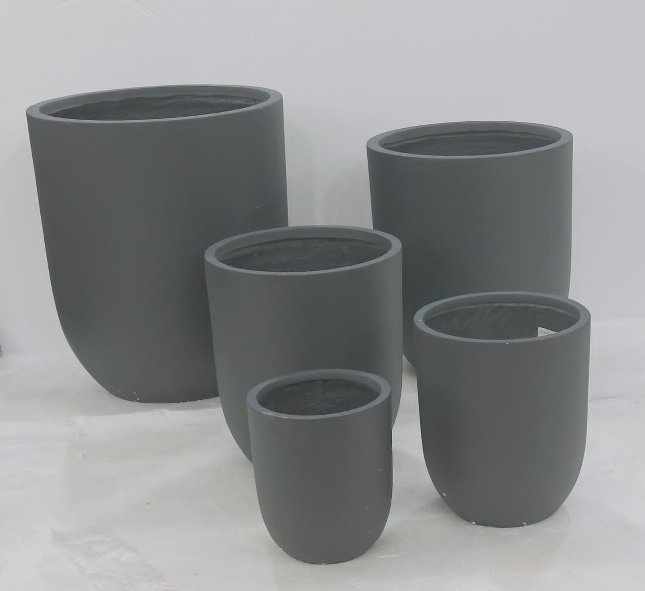 Round Tall Fiber Pot